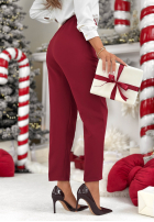 Spodnie Pantaloni de tip țigaretă No Idea burgundowe