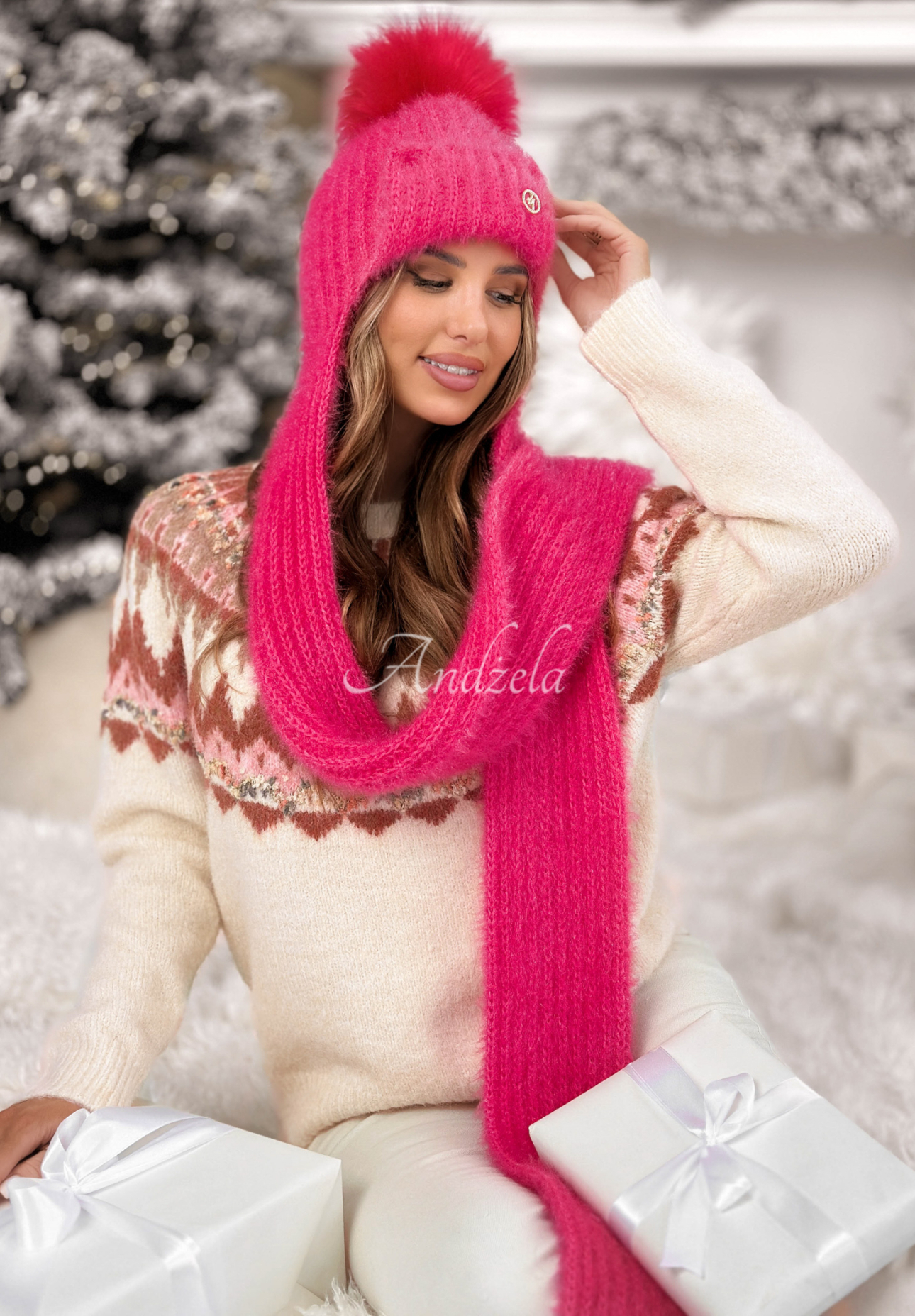 Căciulă cu fular tip balaclava Cold Season