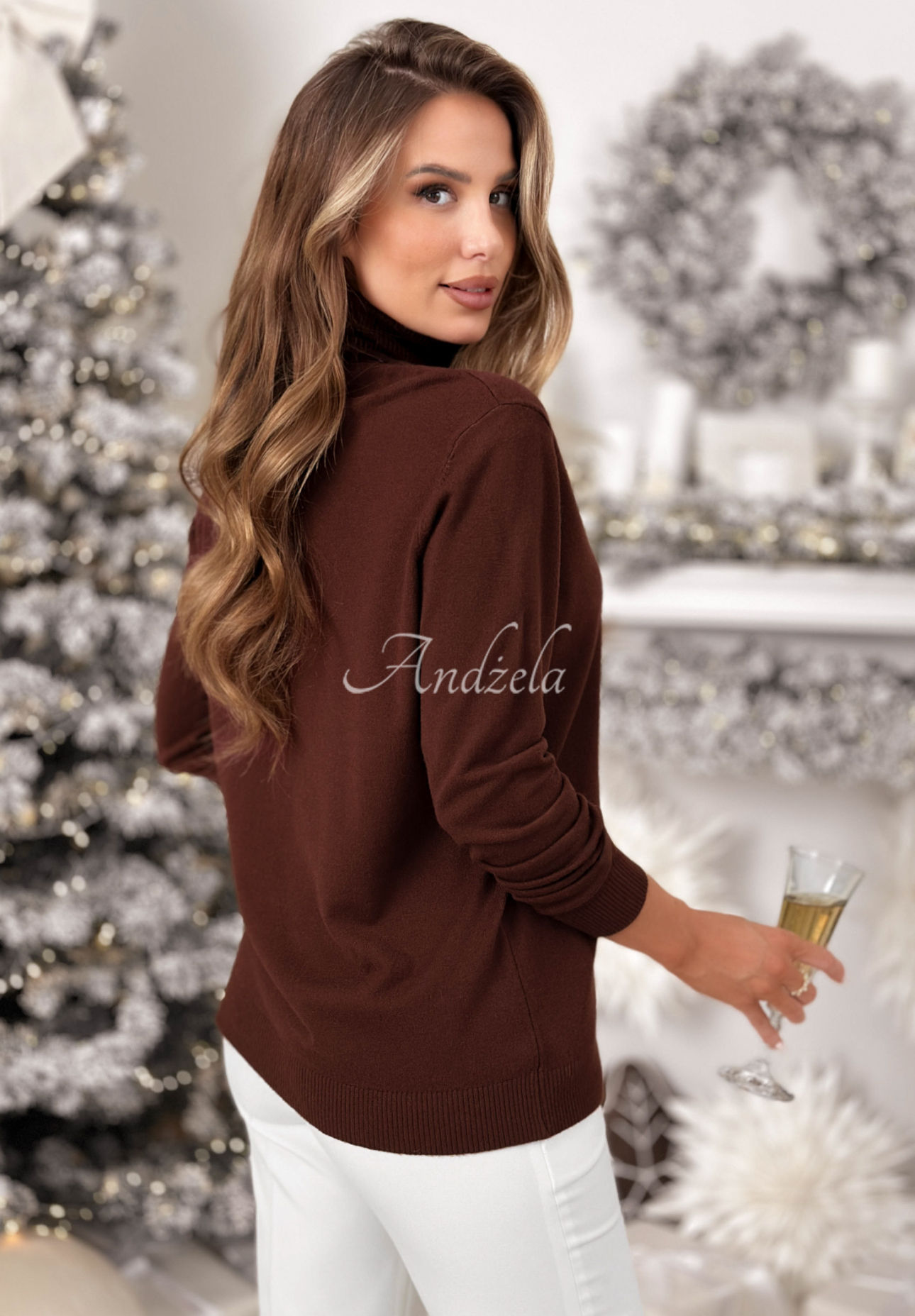 Pulover cu guler și viscoză Sweater Mood