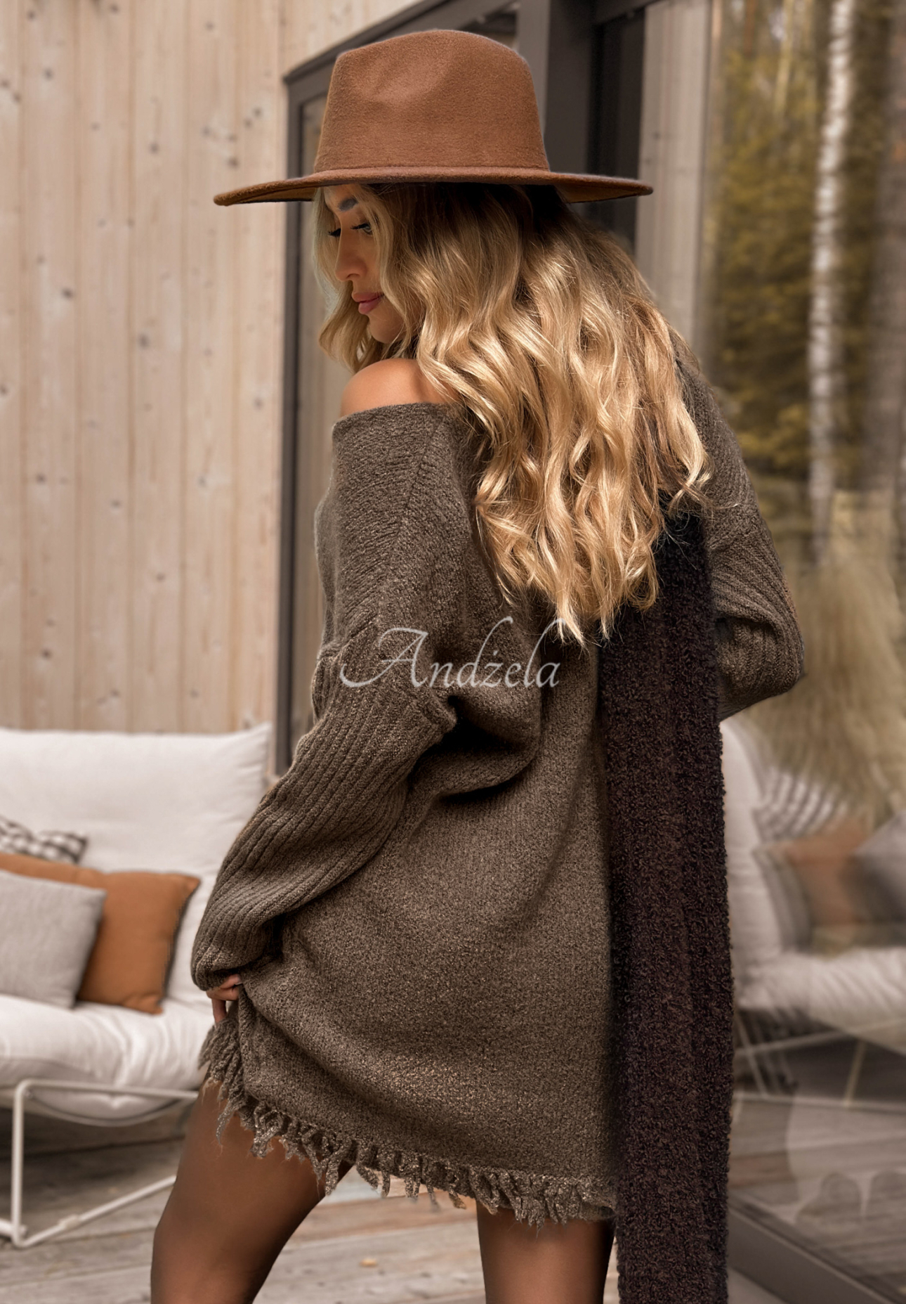 Rochie tricotată cu lână și alpaca Save The Date