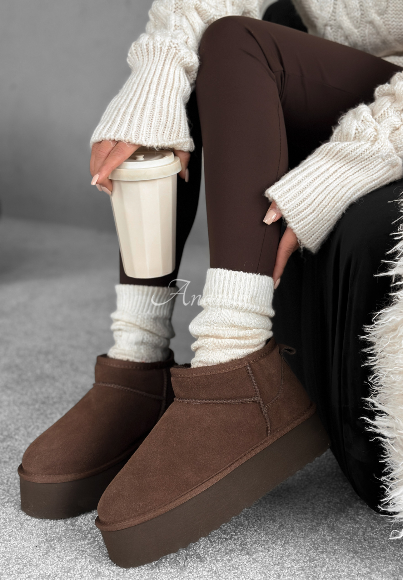 Cizme de zăpadă din piele întoarsă Jack Frost