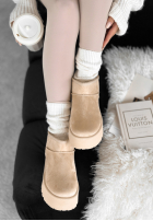 zamszowe Botine Crunchy Snow bej