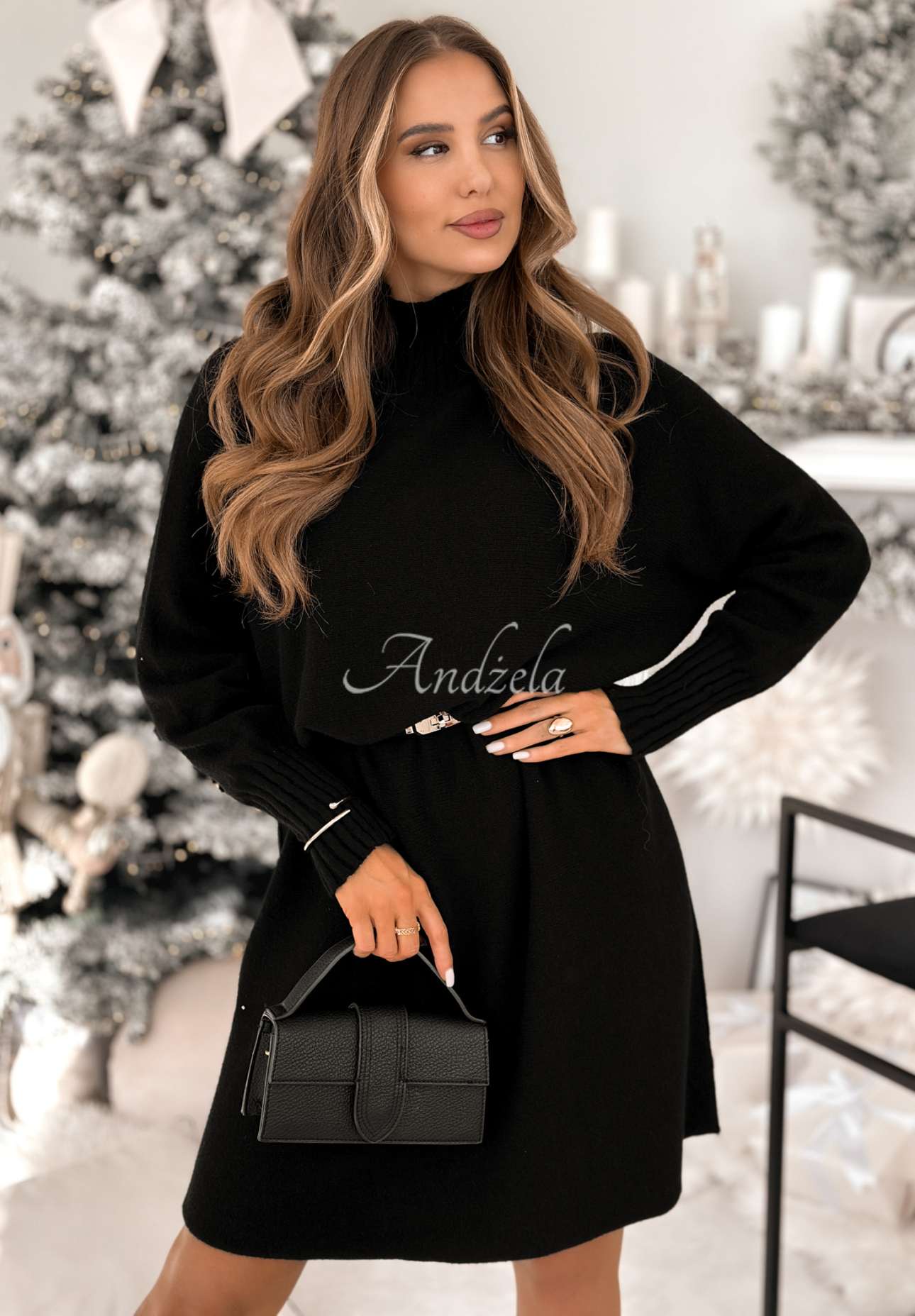 Rochie tip pulover din viscoză Lady In Cold
