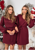 Rochie mini Different Vibes burgundowa
