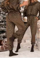 Welurowy Compleu Gold Twilight ciocolatiu