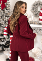 Compleu Sacou i Pantaloni Say My Name burgundowy