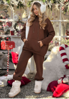 Compleu de trening Hanorac i Pantaloni Chill Code ciocolatiu