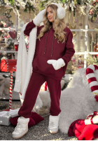 Compleu de trening Hanorac i Pantaloni Chill Code burgundowy