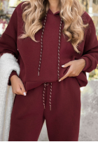 Compleu de trening Hanorac i Pantaloni Chill Code burgundowy