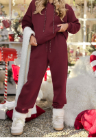 Compleu de trening Hanorac i Pantaloni Chill Code burgundowy