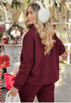 Compleu de trening Hanorac i Pantaloni Chill Code burgundowy