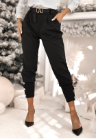 din material textil Pantaloni z guzikami Take A Peek negre