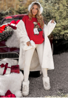 Hanorac z misiem Bearry Lady roșie