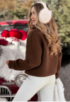 Hanorac z misiem Bearry Lady ciocolatie