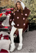 Pulover cu trandafiri Sweet Little Roses cu mâneci largi