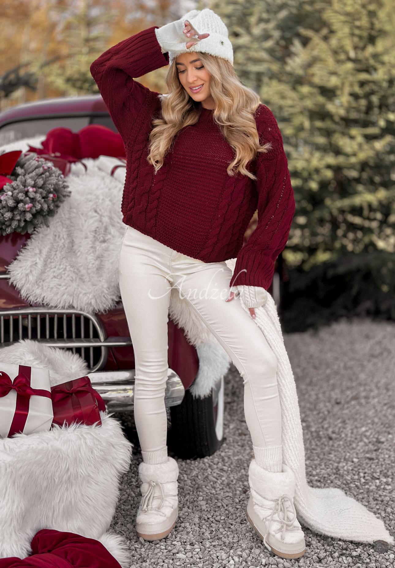 Pulover cu împletitură decorativă Snuggle Weather