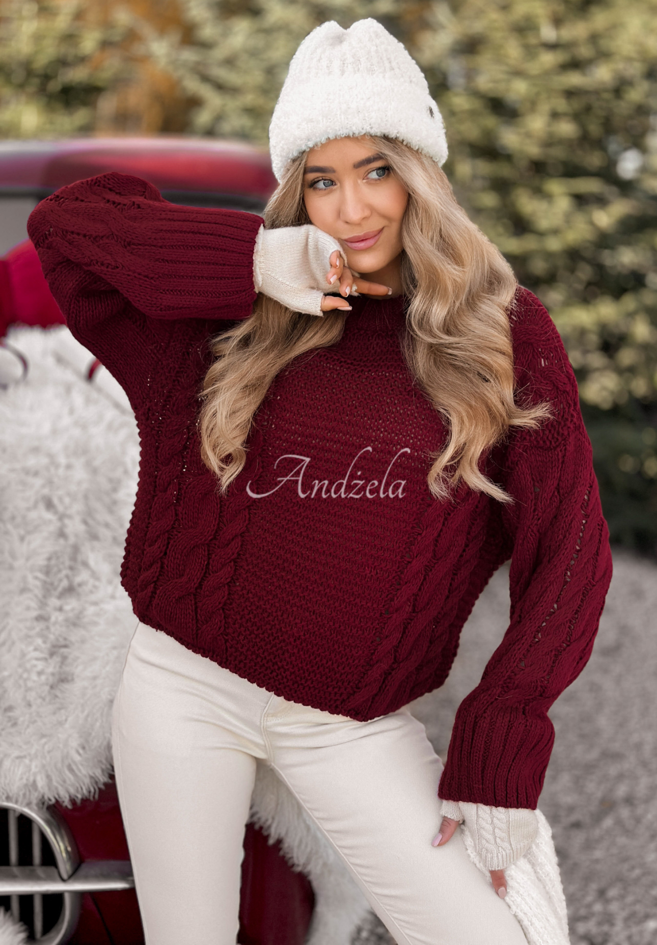 Pulover cu împletitură decorativă Snuggle Weather