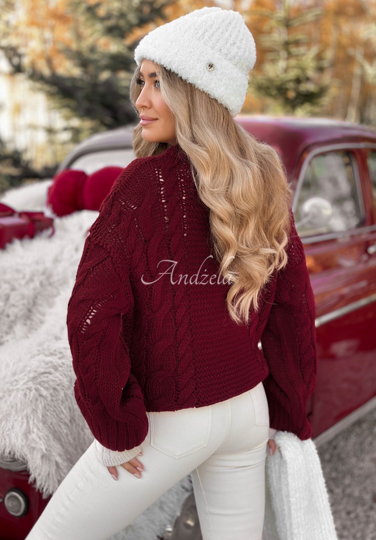 Pulover cu împletitură decorativă Snuggle Weather