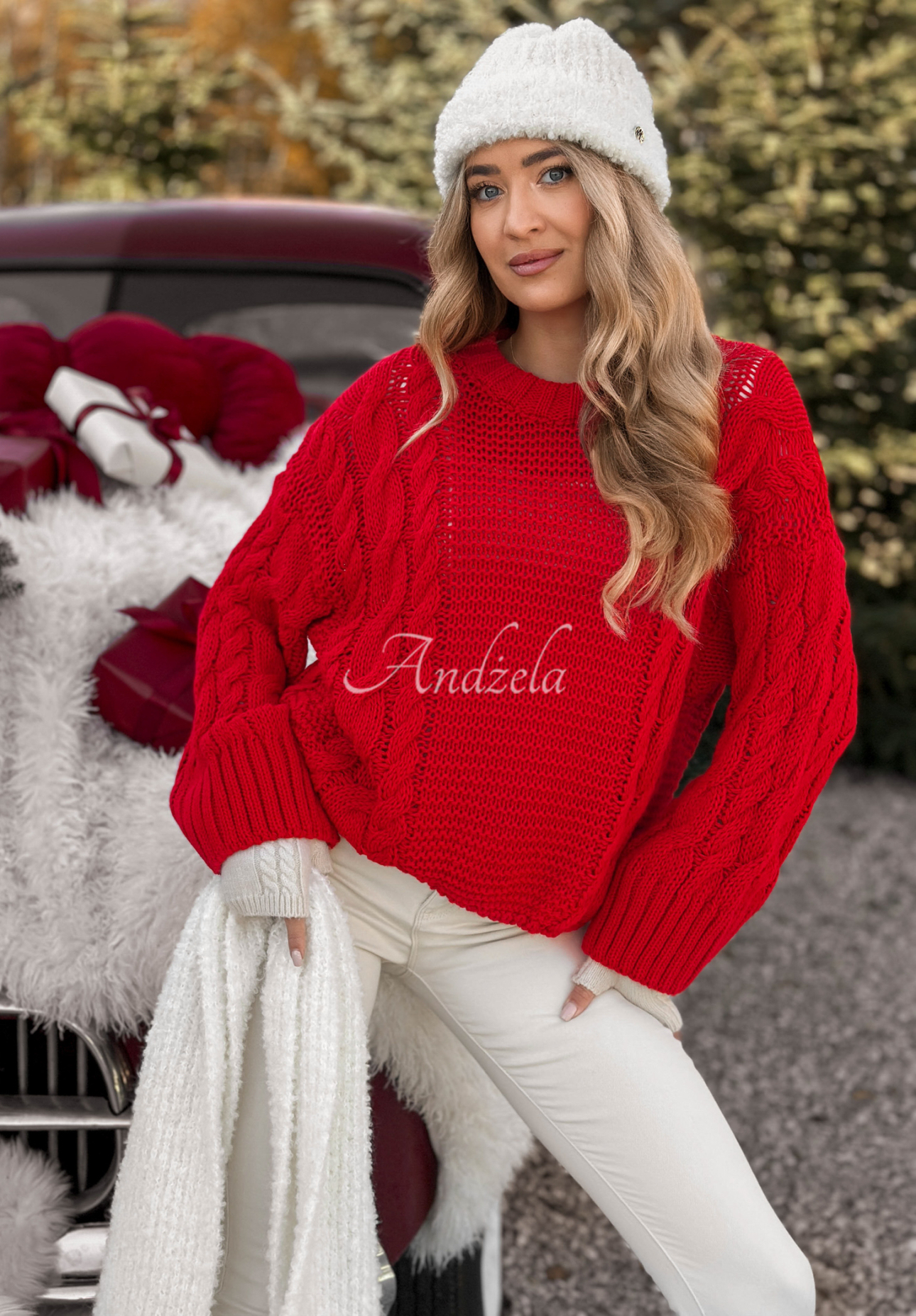 Pulover cu împletitură decorativă Snuggle Weather