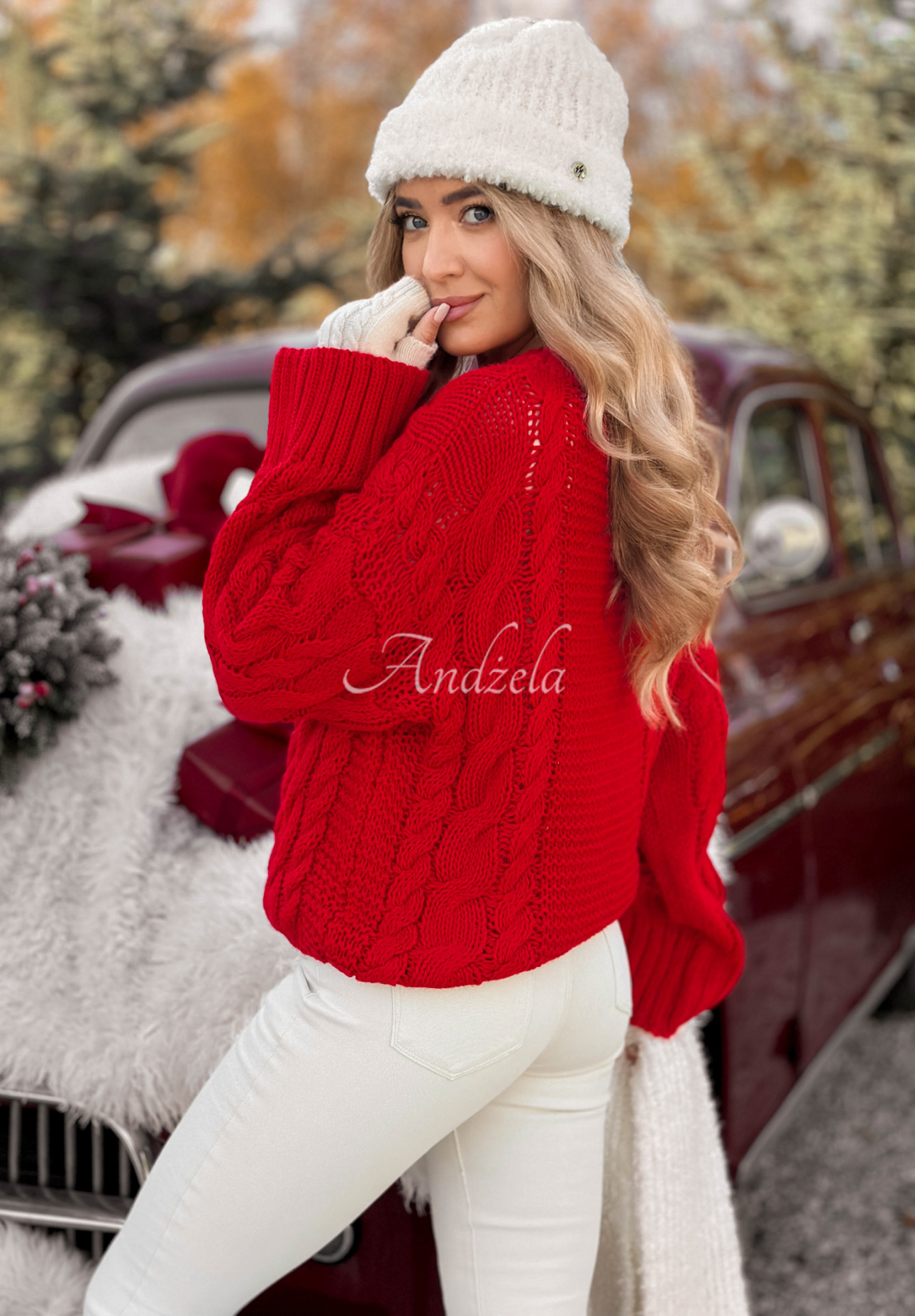 Pulover cu împletitură decorativă Snuggle Weather