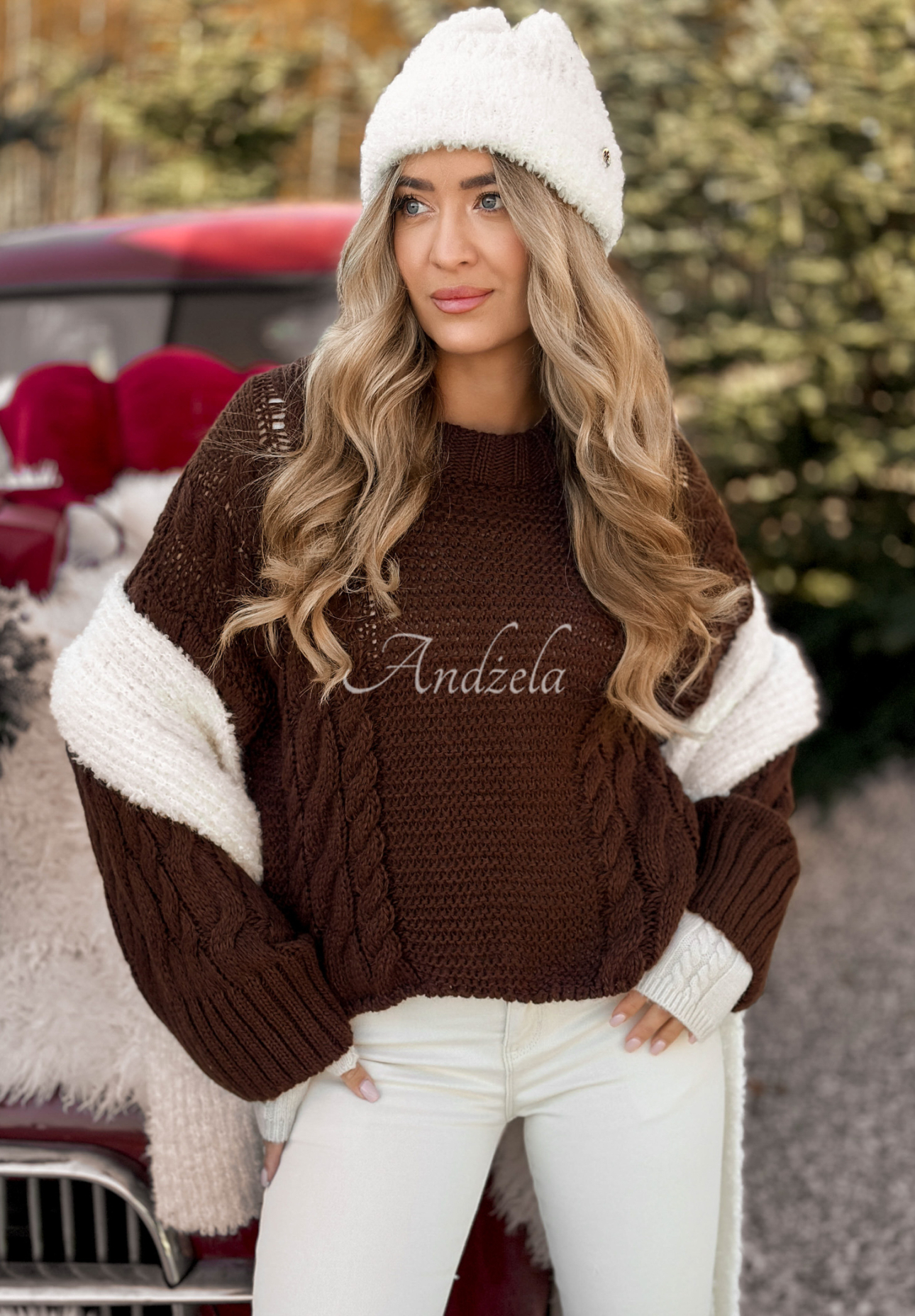 Pulover cu împletitură decorativă Snuggle Weather