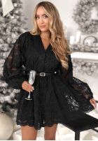 Koronkowa Rochie Falling For Me negru