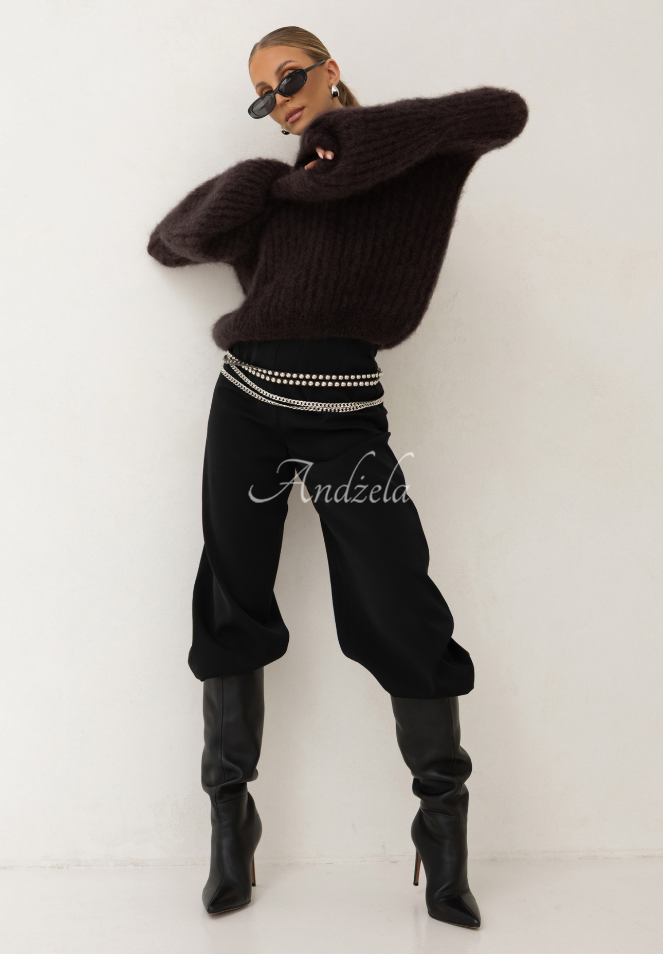 Pulover de mohair Cocomore Cloudly cu mâneci largi