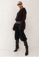 Moherowy Pulover z szerokimi rękawami Cocomore Cloudly ciocolatiu