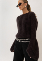 Moherowy Pulover z szerokimi rękawami Cocomore Cloudly ciocolatiu