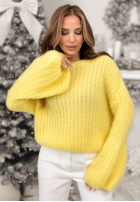 Pulover z szerokimi rękawami Better Than That galbene