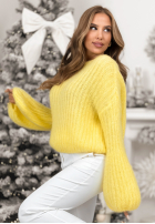 Pulover z szerokimi rękawami Better Than That galbene