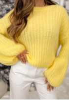 Pulover z szerokimi rękawami Better Than That galbene