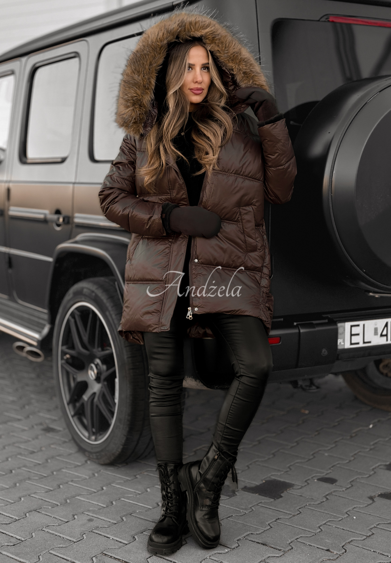 Geacă lungă matlasată Happy Season