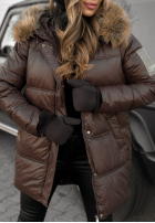 Długa Pikowana Geacă The Luckiest ciocolatie