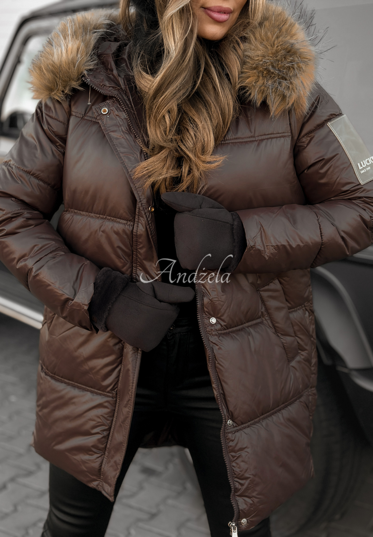 Geacă lungă matlasată Happy Season