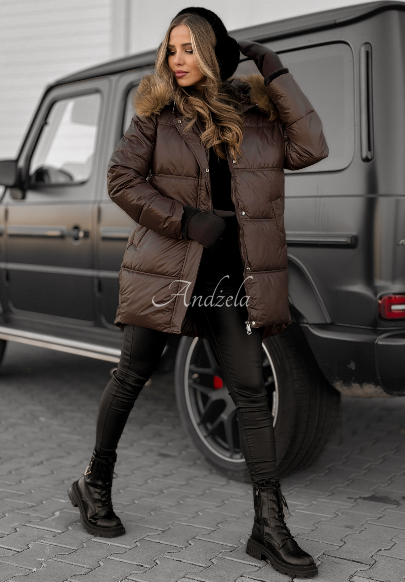 Geacă lungă matlasată Happy Season