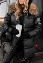 Długa Pikowana Geacă The Luckiest negru