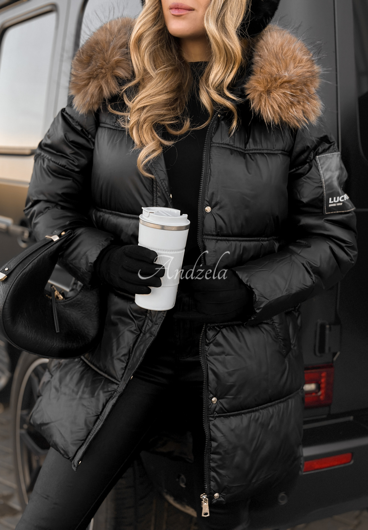 Geacă lungă matlasată Happy Season