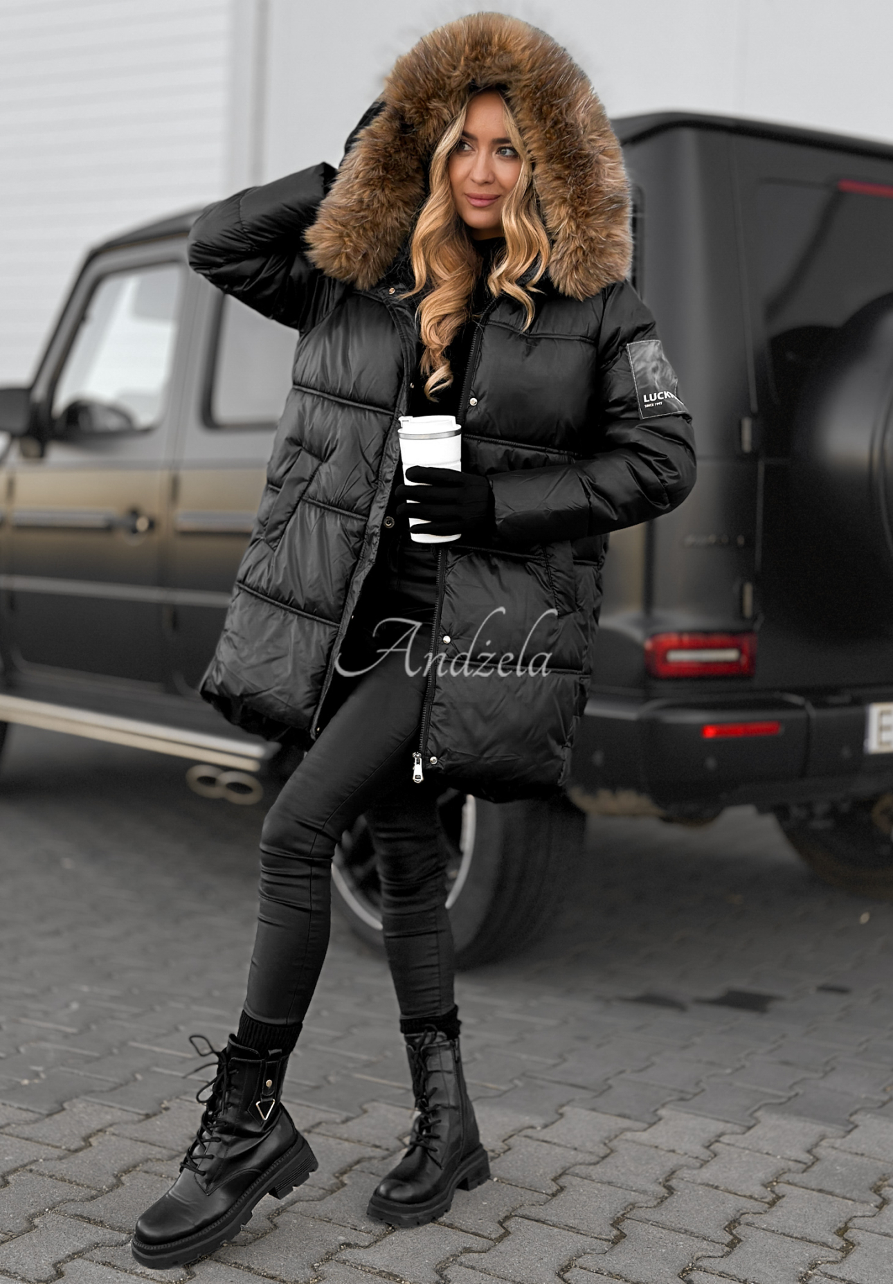 Geacă lungă matlasată Happy Season