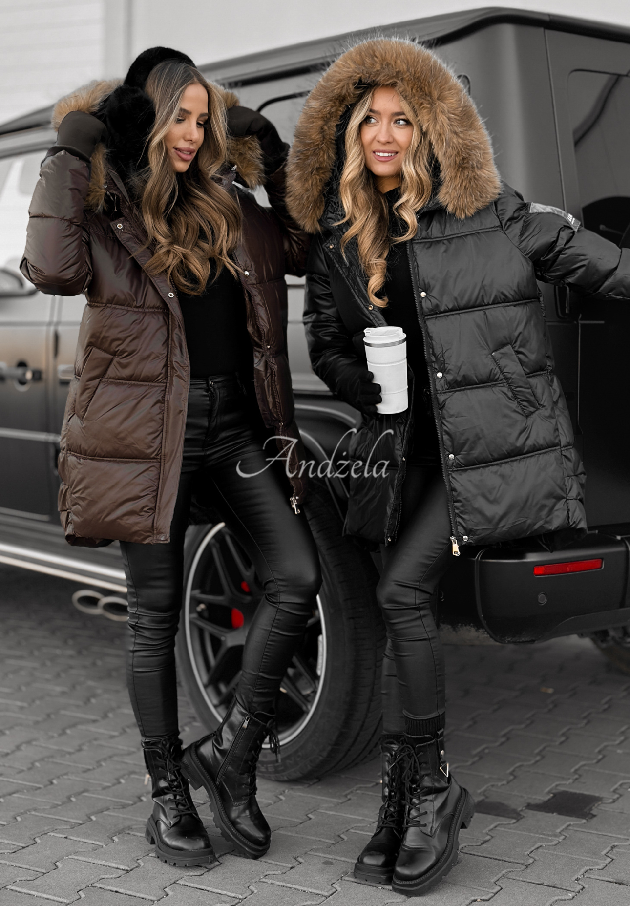 Geacă lungă matlasată Happy Season