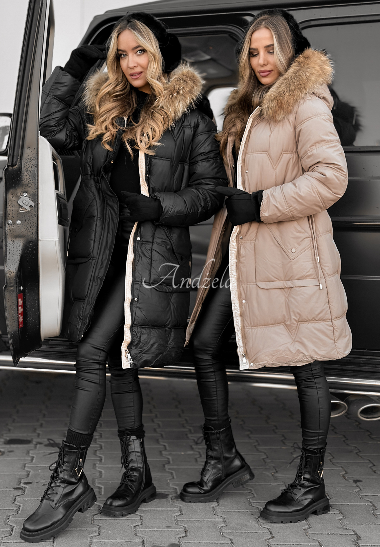 Geacă lungă matlasată Rivia