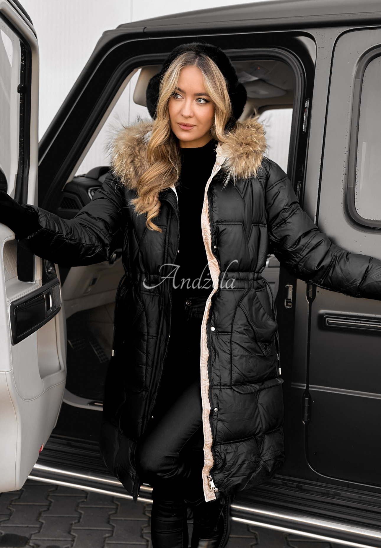 Geacă lungă matlasată Rivia