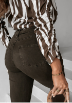 Pantaloni din denim skinny Kendriss ciocolatii II