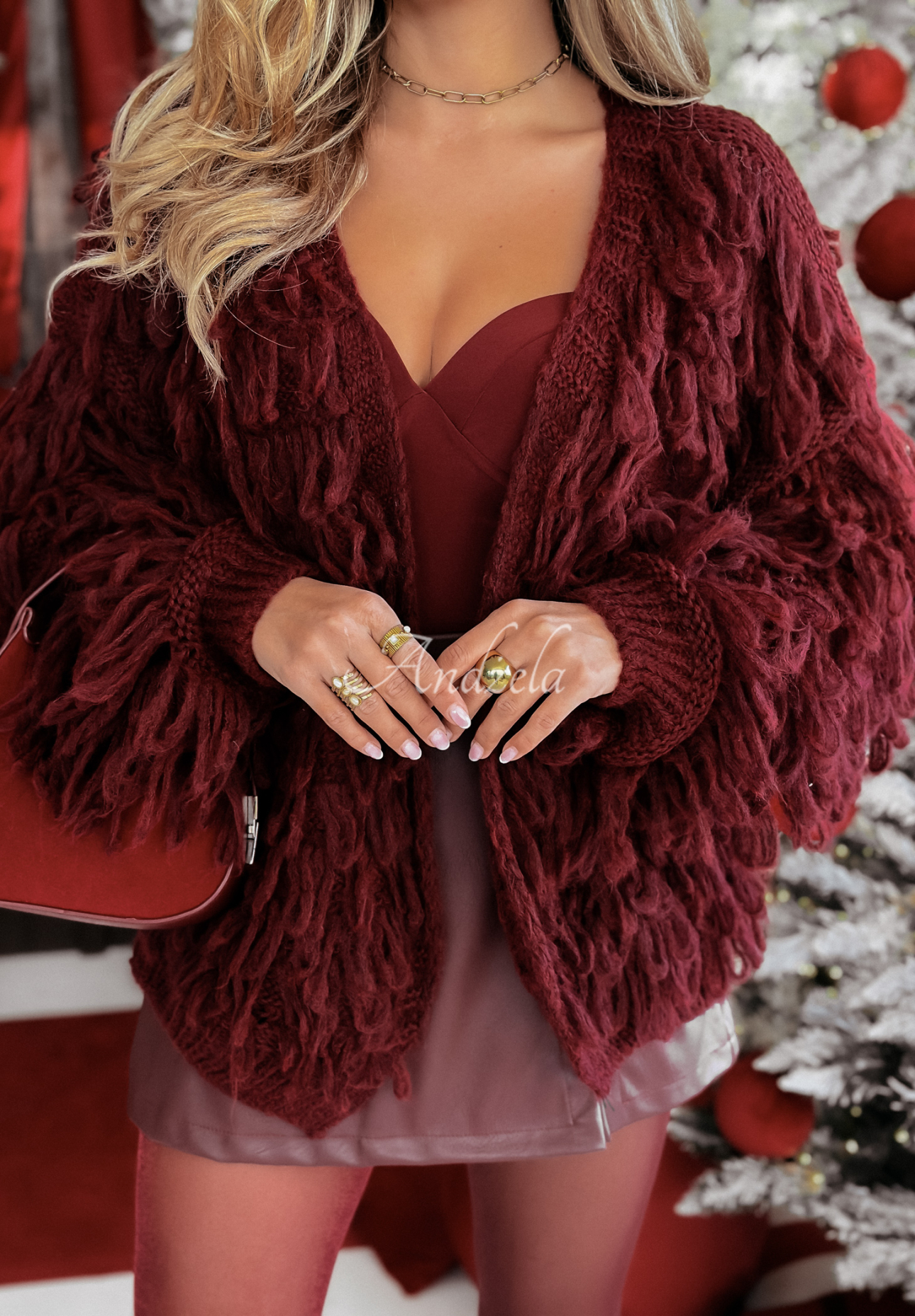 Cardigan scurt cu franjuri Fringe