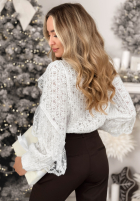 Koronkowa Cămașă z żabotem Dear Santa Claus ecru