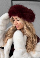 Bentiță z futerkiem Not To Allow burgundowa