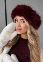 Bentiță z futerkiem Not To Allow burgundowa