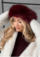 Bentiță z futerkiem Not To Allow burgundowa