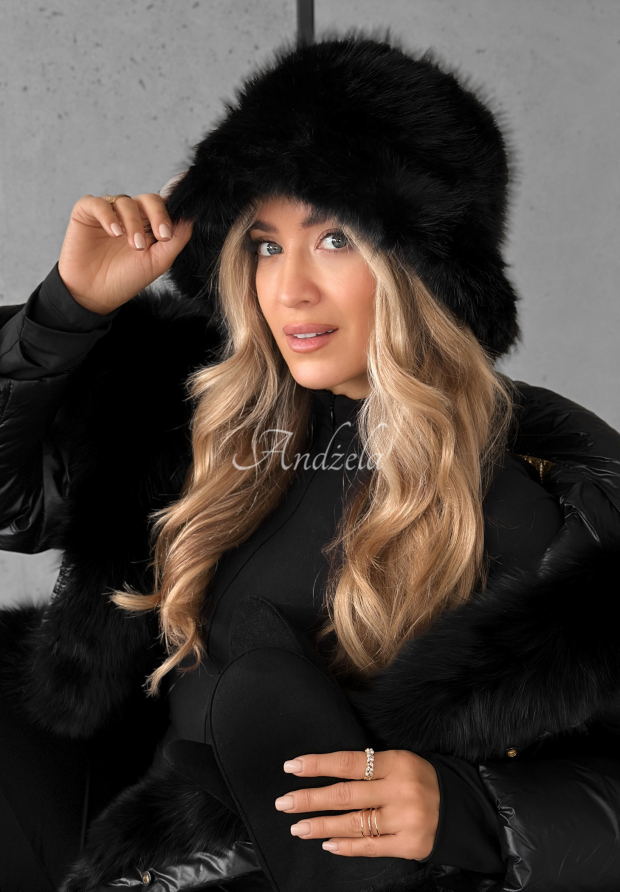 Șapcă bucket hat When Snow Falls cu blană