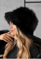 Căciulă bucket hat z futerkiem When Snow Fallls negru